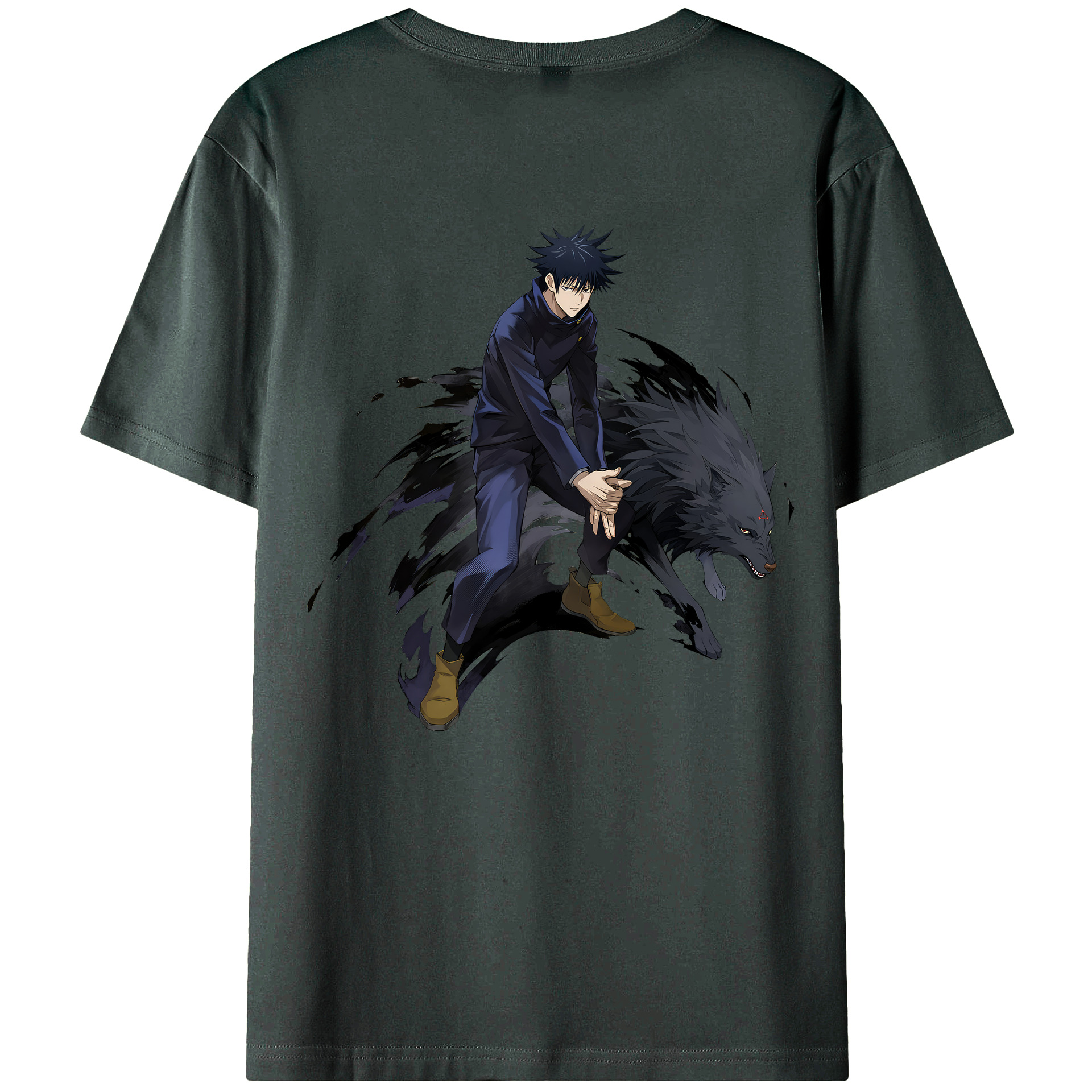 （画像用） 呪術廻戦 Jujutsu Kaisen 綿100％ メンズ半袖Tシャツ（バックプリント） 通気性